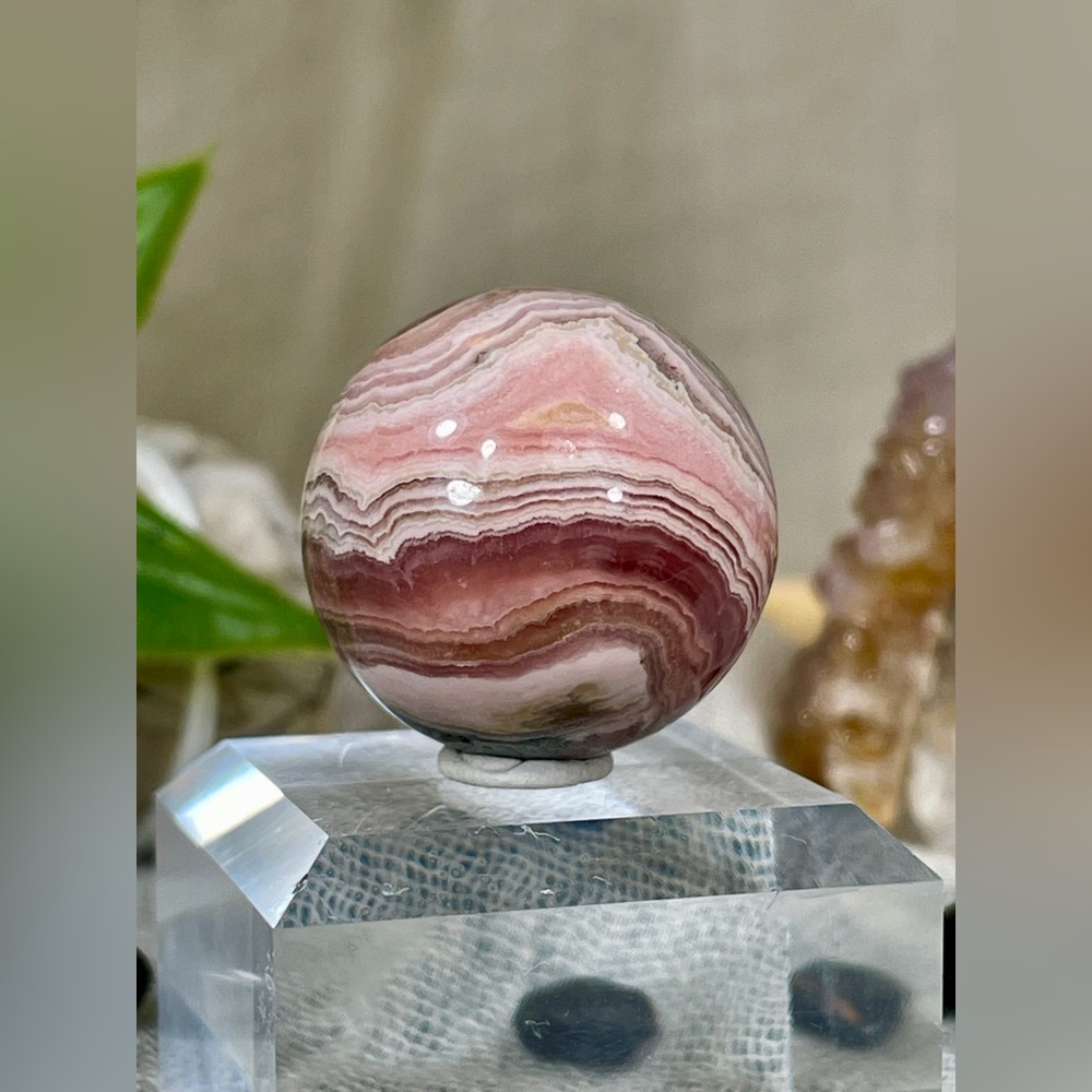 2484 Rare Rhodochrosite Crystal Sphere - Picture 4 of 14